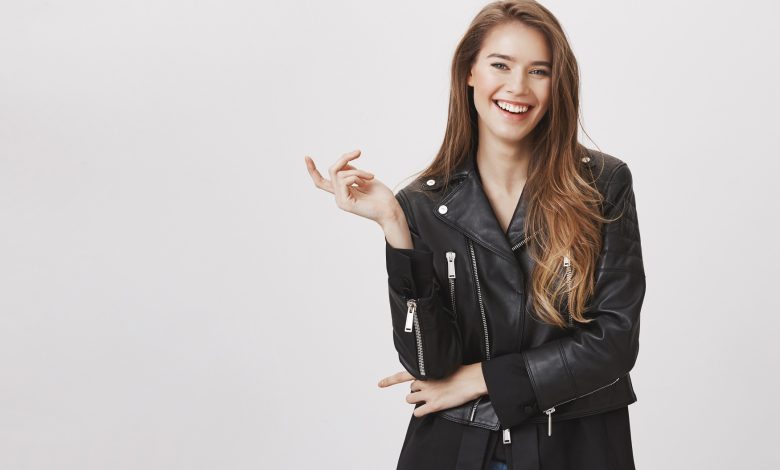 Women's leather jacket