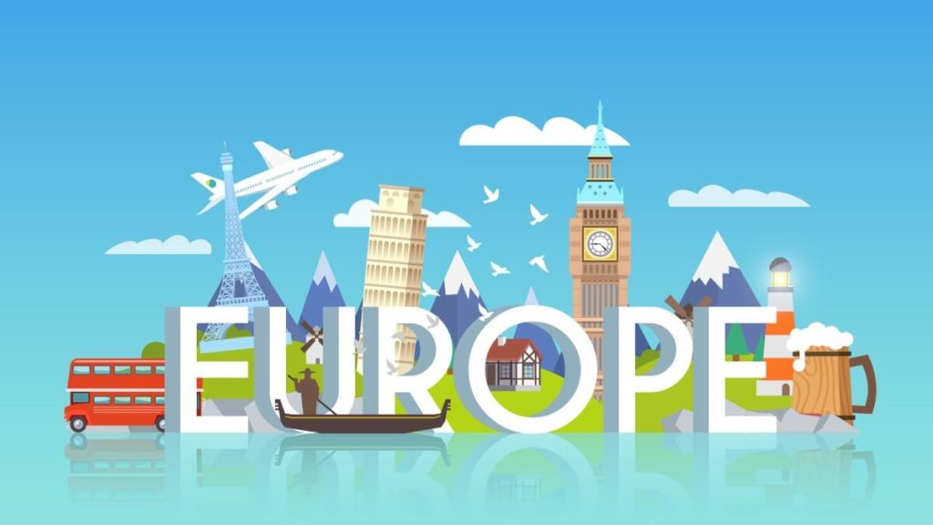 Europe's biggest attractions standing next to one another