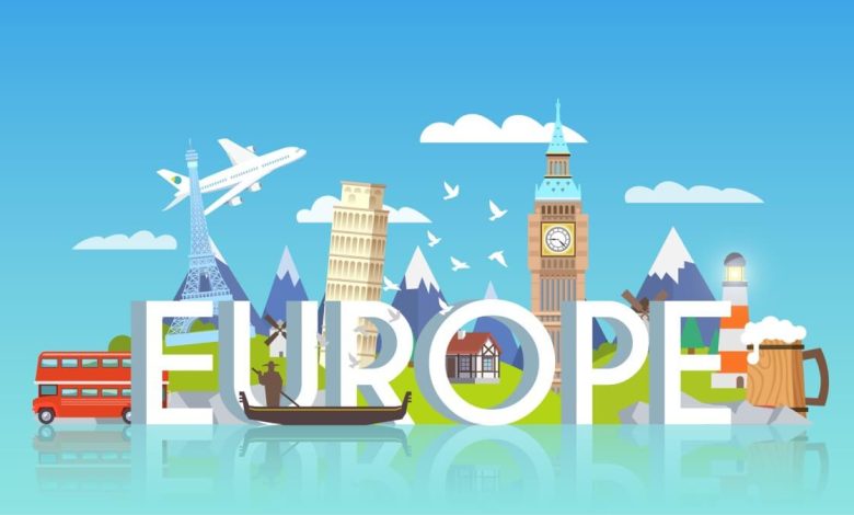 Europe's biggest attractions standing next to one another